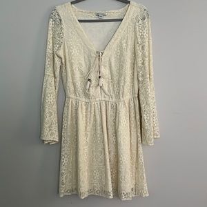 Cream lace boho chic American Eagle dress